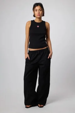 TOP TANK MUJER HEART NEGRO